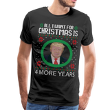 Trump Ugly Sweater T-Shirt 4 More Years Men's Premium T-Shirt - black