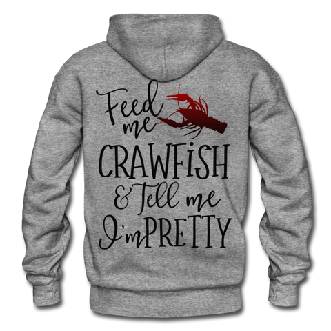 Fee Me Crawfish and Tell Me I'm Pretty Gildan Heavy Blend Adult Hoodie - graphite heather