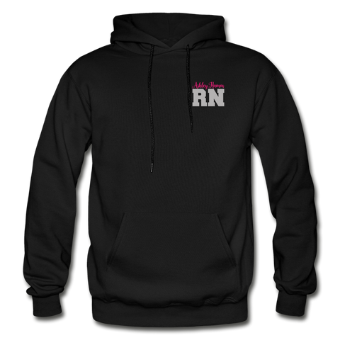 Ashley Hamm RN Gildan Heavy Blend Adult Hoodie - black