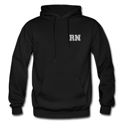 RN Nurse Flag Hoodie Gildan Heavy Blend Adult Hoodie - black
