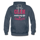 Being a Gram Men’s Premium Hoodie - heather denim