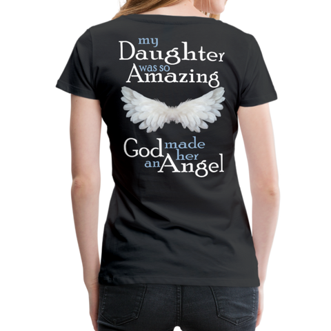 Daughter Amazing Angel Women’s Premium T-Shirt (CK1608W) - black