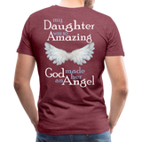 Daughter Amazing Angel Men's Premium T-Shirt (CK1608U) - heather burgundy