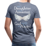 Daughter Amazing Angel Men's Premium T-Shirt (CK1608U) - heather blue