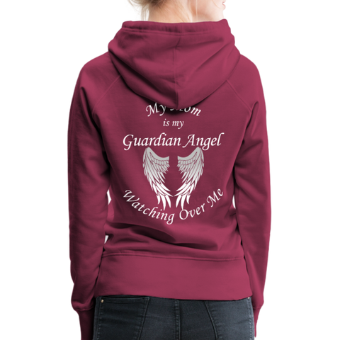 My Mom Is My Guardian Angel Women’s Premium Hoodie (CK1672W) - burgundy