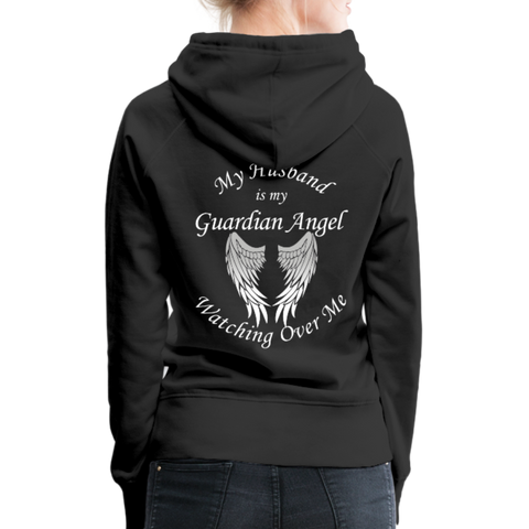 Husband Guardian Angel Women’s Premium Hoodie (CK1673W) - black