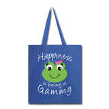 Happiness is being a Gammy Tote Bag - royal blue