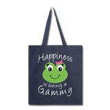 Happiness is being a Gammy Tote Bag - navy