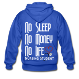 Nursing Student Zipper Gildan Heavy Blend Adult Zip Hoodie - royal blue