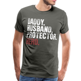 Daddy Husband Protector Hero Men's Premium T-Shirt (CK1049) - asphalt gray