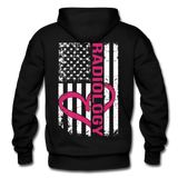 Radiology Flag Gildan Heavy Blend Adult Hoodie - black