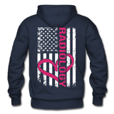 Radiology Flag Gildan Heavy Blend Adult Hoodie - navy