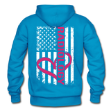 Radiology Flag Gildan Heavy Blend Adult Hoodie - turquoise