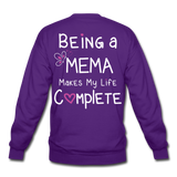 Being a Mema Makes My Life Complete Crewneck Sweatshirt - purple
