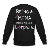 Being a Mema Makes My Life Complete Crewneck Sweatshirt - black