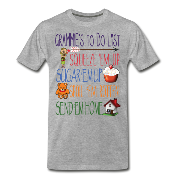 Grammies To Do List Men's Premium T-Shirt (CK1609) - heather gray