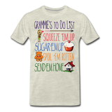 Grammies To Do List Men's Premium T-Shirt (CK1609) - heather oatmeal