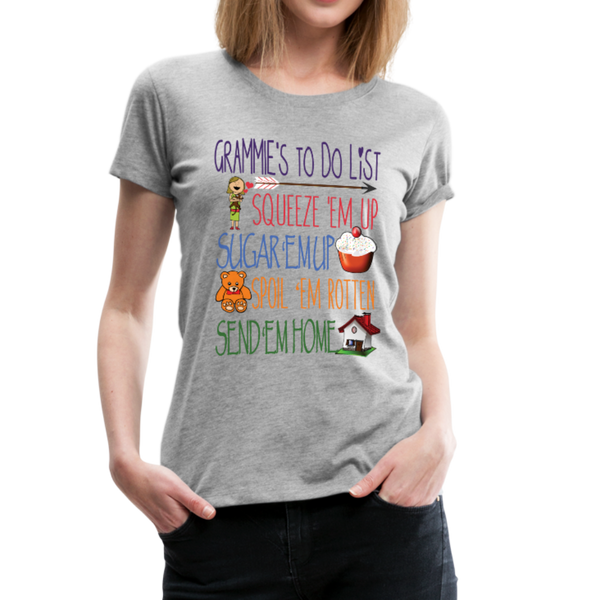 Grammies To Do List Women’s Premium T-Shirt (CK1609) - heather gray