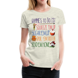 Grammies To Do List Women’s Premium T-Shirt (CK1609) - heather oatmeal