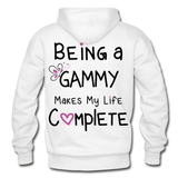 Being a Gammy Makes My Life Complete Gildan Heavy Blend Adult Hoodie - white