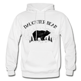 Daughter Bear Gildan Heavy Blend Adult Hoodie - white