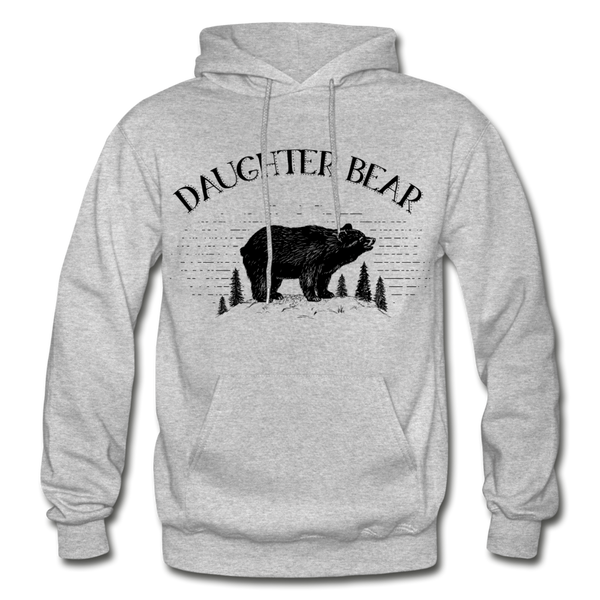 Daughter Bear Gildan Heavy Blend Adult Hoodie - heather gray