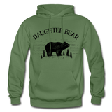 Daughter Bear Gildan Heavy Blend Adult Hoodie - military green