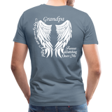 Grandpa Guardian Angel Men's Premium T-Shirt - steel blue