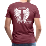 Grandpa Guardian Angel Men's Premium T-Shirt - heather burgundy