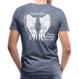 Grandpa Guardian Angel Men's Premium T-Shirt - heather blue