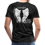 Grandpa Guardian Angel Men's Premium T-Shirt - charcoal gray