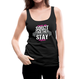 Friends Who Squat Together Stay Together Women’s Premium Tank Top - black