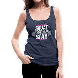 Friends Who Squat Together Stay Together Women’s Premium Tank Top - navy