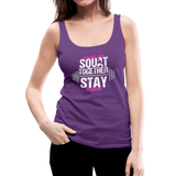 Friends Who Squat Together Stay Together Women’s Premium Tank Top - purple