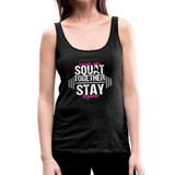 Friends Who Squat Together Stay Together Women’s Premium Tank Top - charcoal gray