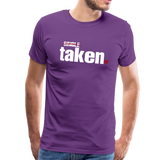 Taken Valentines Men's Premium T-Shirt (CK1681U) - purple