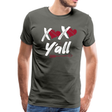 XOXO Y'All Valentines Day Men's Premium T-Shirt (CK1682U) - asphalt gray