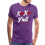 XOXO Y'All Valentines Day Men's Premium T-Shirt (CK1682U) - purple