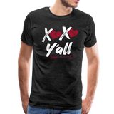 XOXO Y'All Valentines Day Men's Premium T-Shirt (CK1682U) - charcoal gray