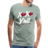 XOXO Y'All Valentines Day Men's Premium T-Shirt (CK1682U) - steel green