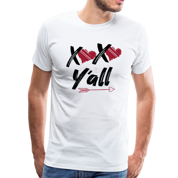 XOXO Y'all Valentines Day Men's Premium T-Shirt (CK1682U) - white