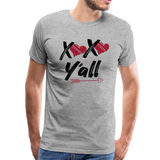 XOXO Y'all Valentines Day Men's Premium T-Shirt (CK1682U) - heather gray