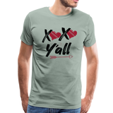 XOXO Y'all Valentines Day Men's Premium T-Shirt (CK1682U) - steel green