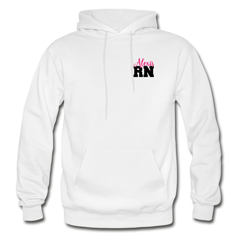 Alexis RN Gildan Heavy Blend Adult Hoodie - white