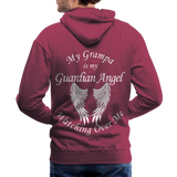 Grampa Guardian Angel Men’s Premium Hoodie - burgundy