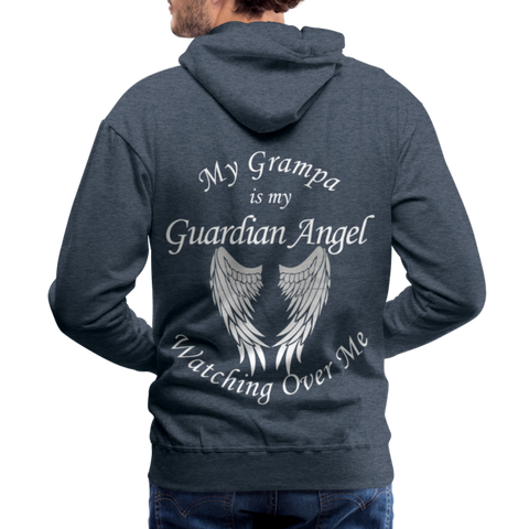 Grampa Guardian Angel Men’s Premium Hoodie - heather denim