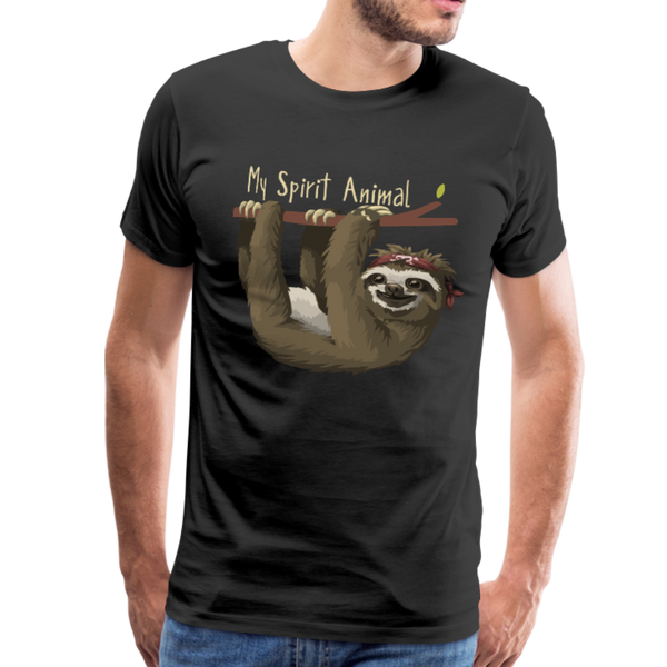 Sloth My Spirit Animal Men's Premium T-Shirt - black