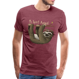 Sloth My Spirit Animal Men's Premium T-Shirt - heather burgundy