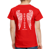 Brother Custom Dates with Wings Toddler Premium T-Shirt - red