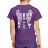 Brother Custom Dates with Wings Toddler Premium T-Shirt - purple